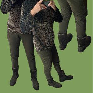 Jimmy Choo Olive Suede Winter Boots